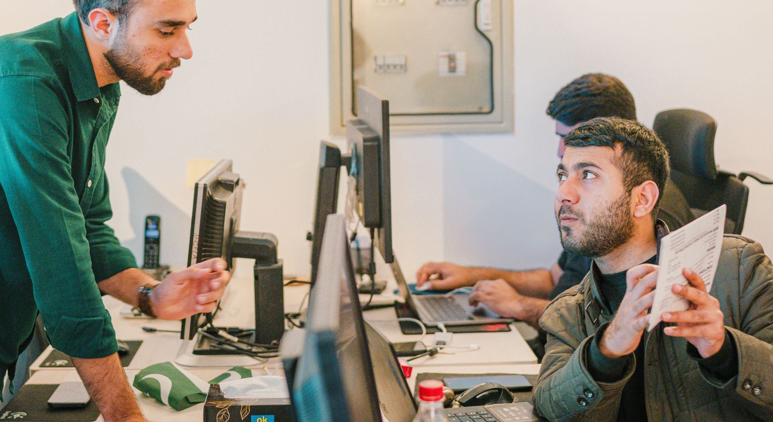 Award presentation on stage