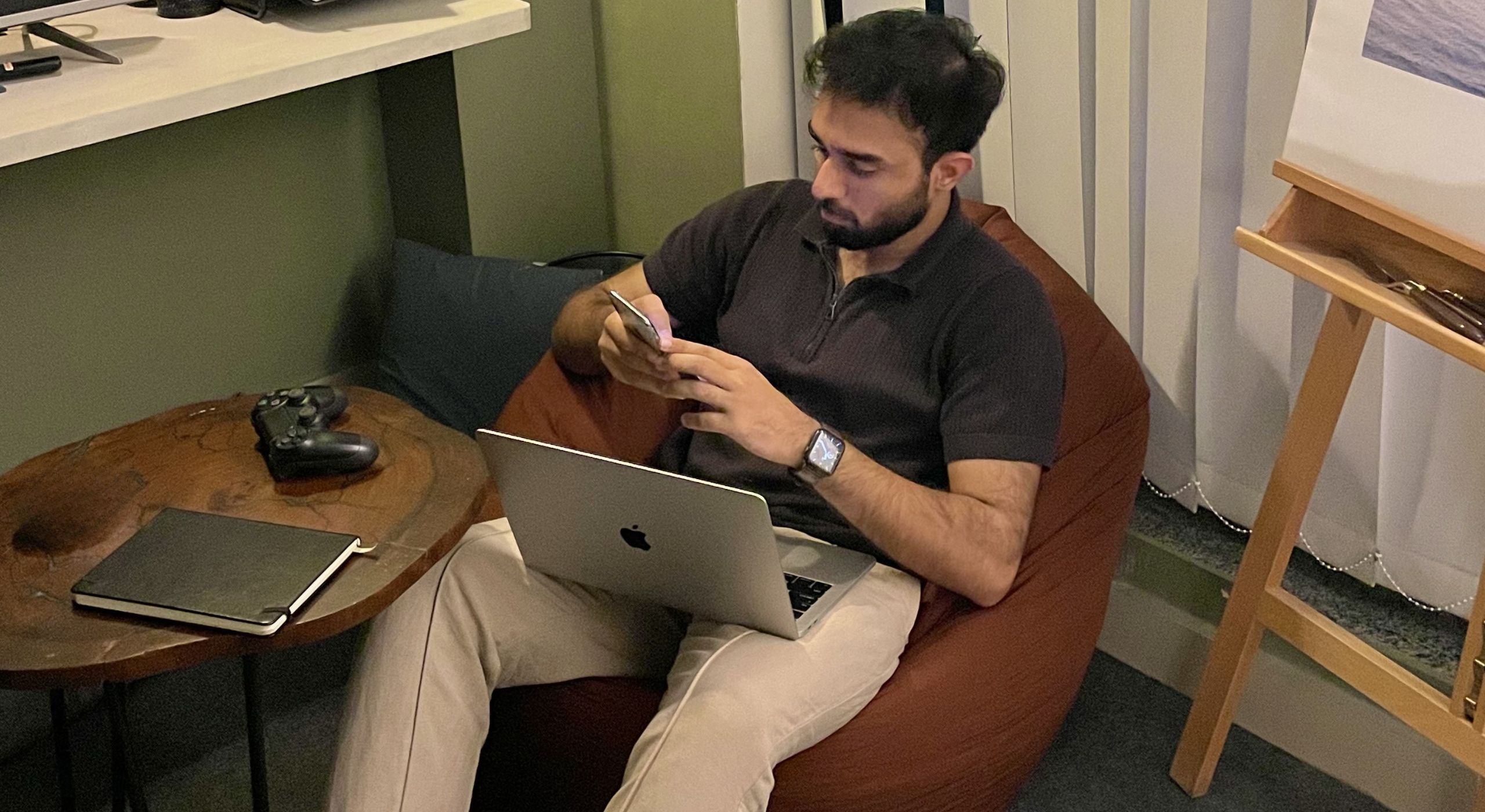 Design review around a desk