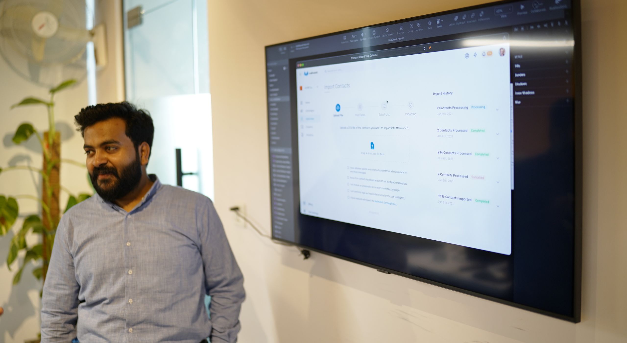 Modern building at night