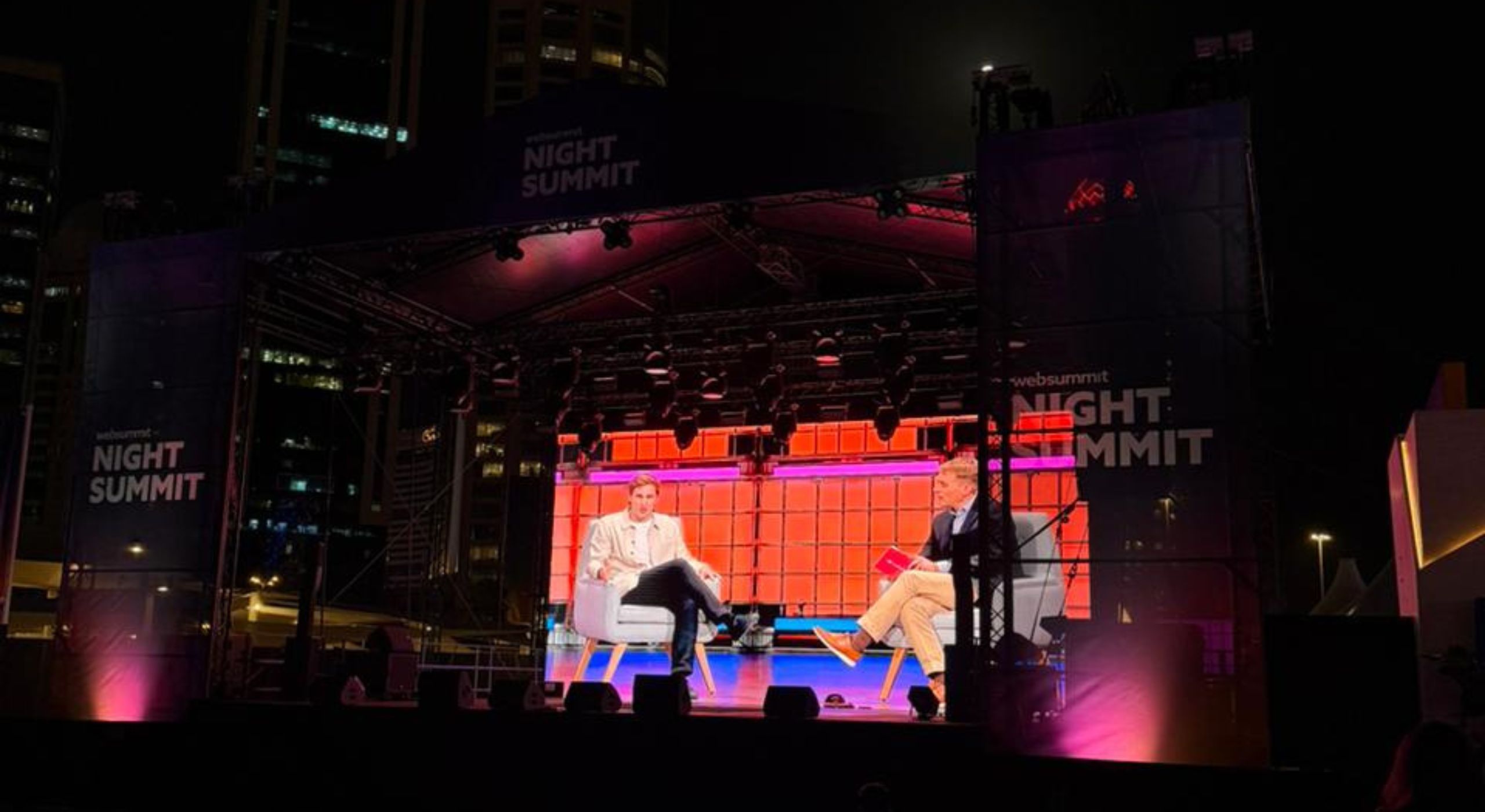 Conference speaker on stage