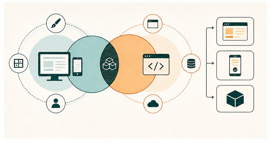 Developer role map showing how application, software, and platform responsibilities connect