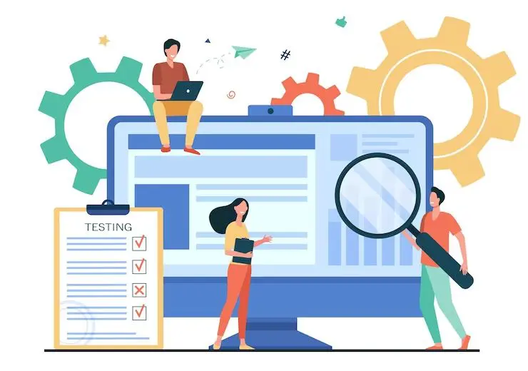 tiny people testing quality assurance software isolated flat vector illustration cartoon character fixing bugs hardware device application test it service concept 74855 10172 1