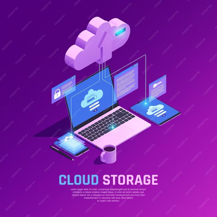 What Are the Main Types of Web Application Architecture? 6 isometric cloud storage illustration 1284 32936